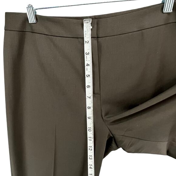 Lafayette 148 Menswear Trouser Pant 10 Brown Wool Blend Minimalist Quiet Luxury - Picture 7 of 14